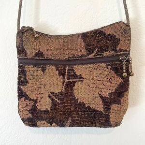 Maruca Crossbody Purse Maple Leaves Brown Earthy Bag Handbag *READ* vintage boho